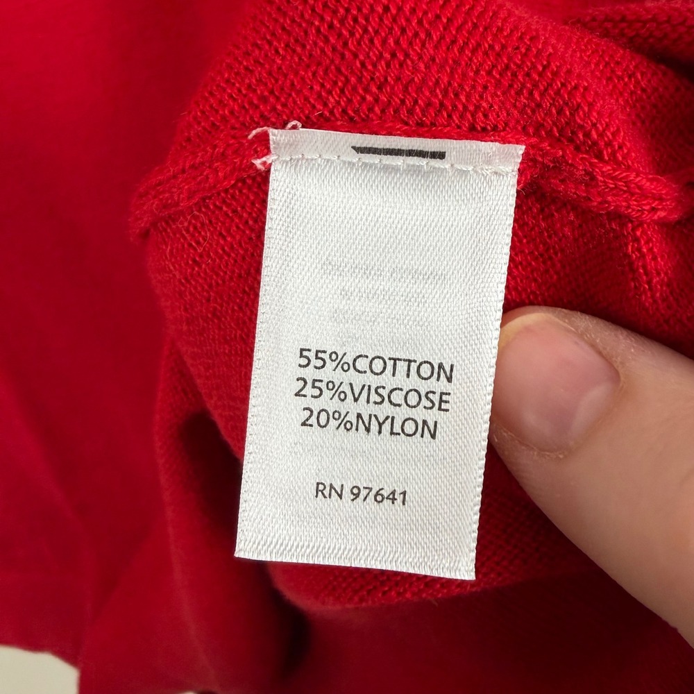 J.Jill Women Red Crew Neck Knit Pullover Sweater 3X Preppy Holiday Christmas - Picture 7 of 9